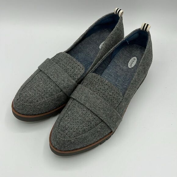 Dr. Scholl’s Imagined Perf Gray Wool Blend Comfort Loafers Women’s Size 7.5M B38 - Picture 3 of 9